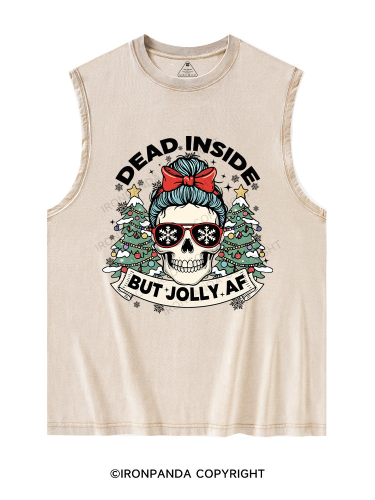 Dead Inside, But Jolly AF Washed Tank