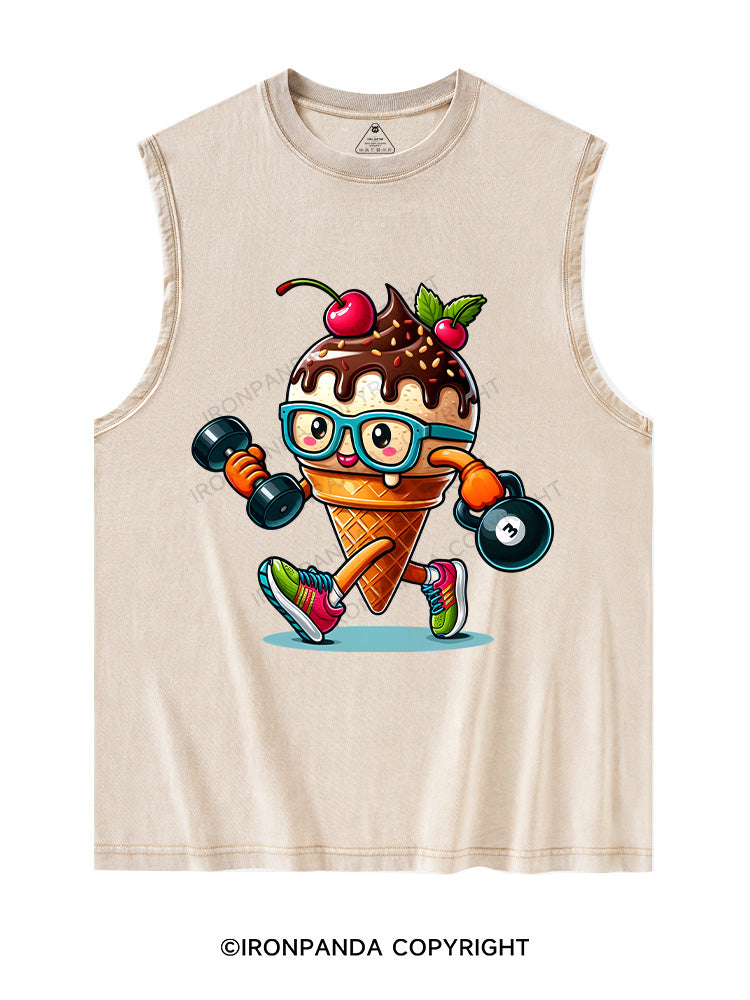 Ice Cream Workout Washed Tank