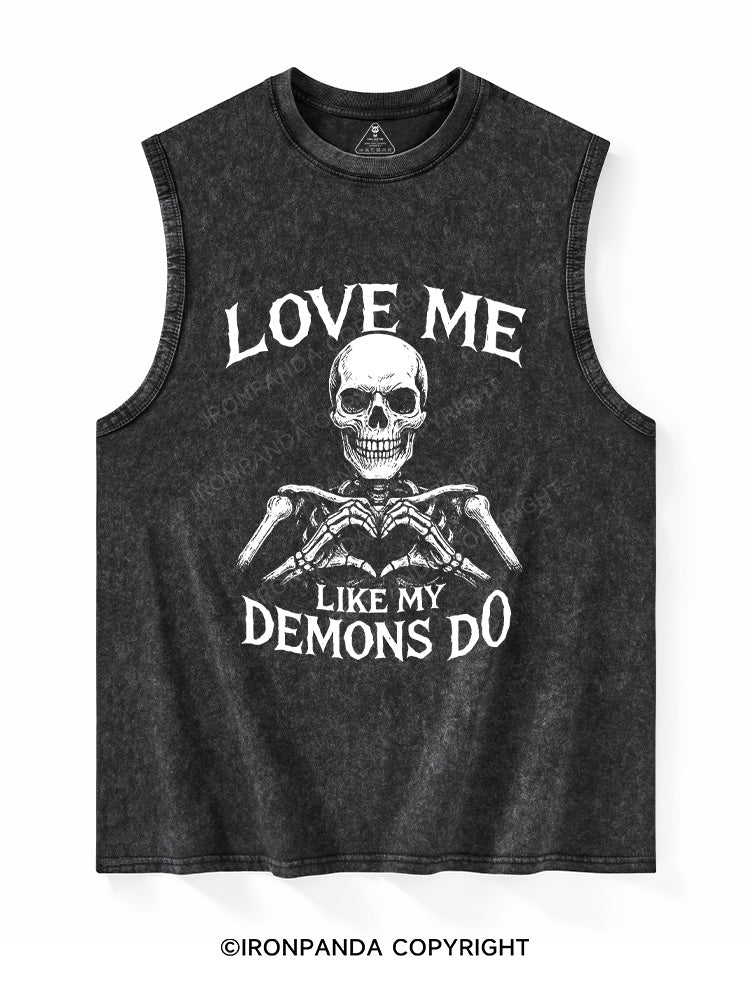 love me like my demons do Washed Tank