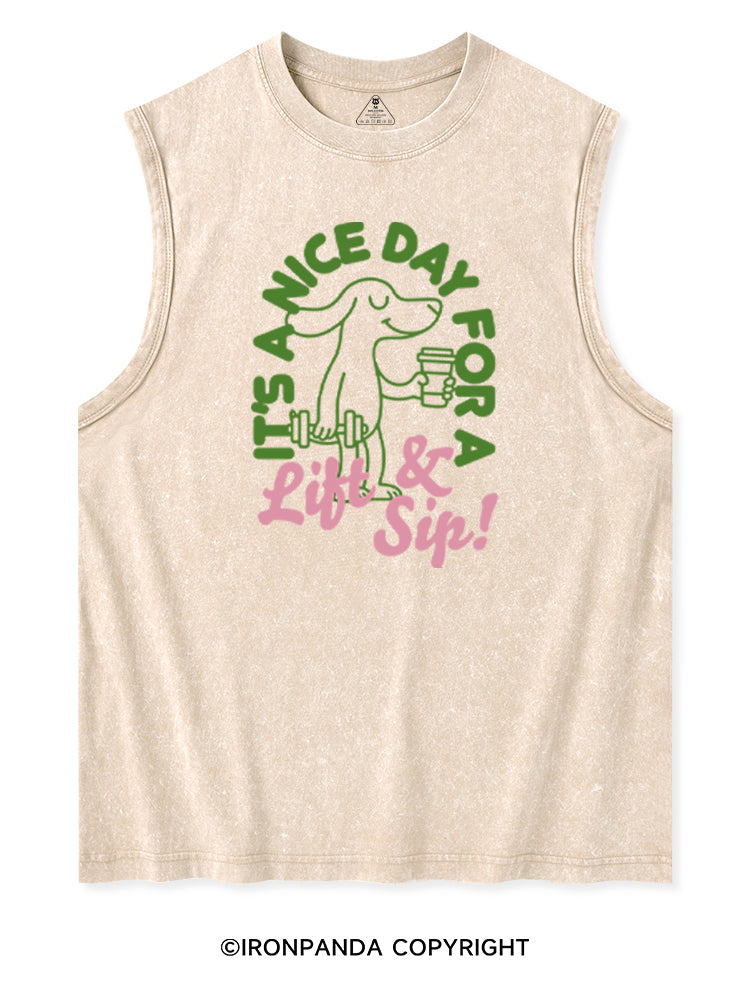 IT'S A NICE DAY FOR A LIFT & SIP! Washed Tank
