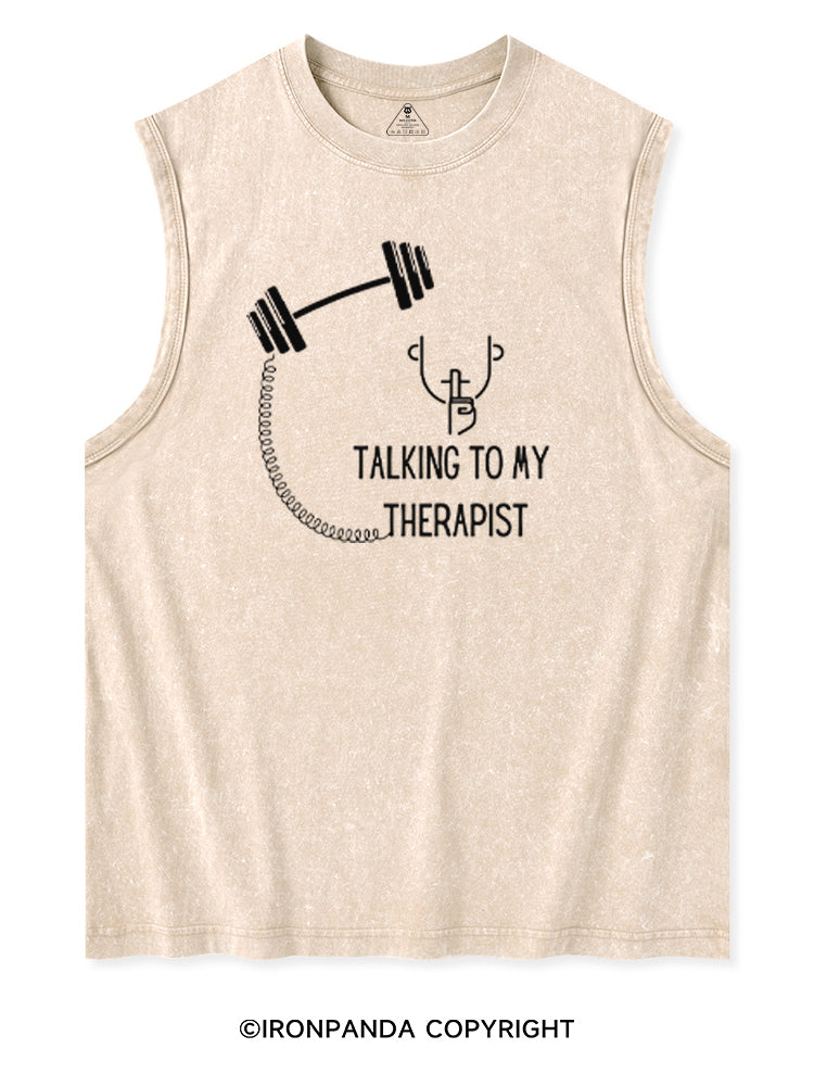 TALKING TO MY THERAPIST Washed Tank