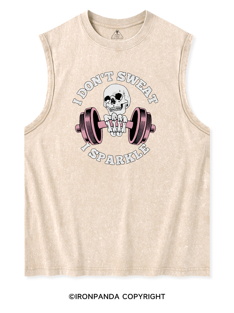 I DON'T SWEAT I SPARKLE Washed Tank