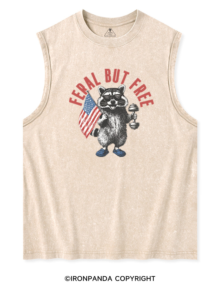 FERAL BUT FREE Washed Tank