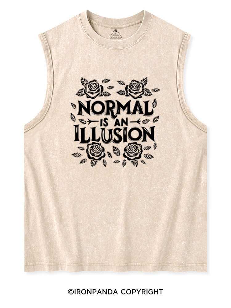 NORMAL IS AN ILLUSION Washed Tank