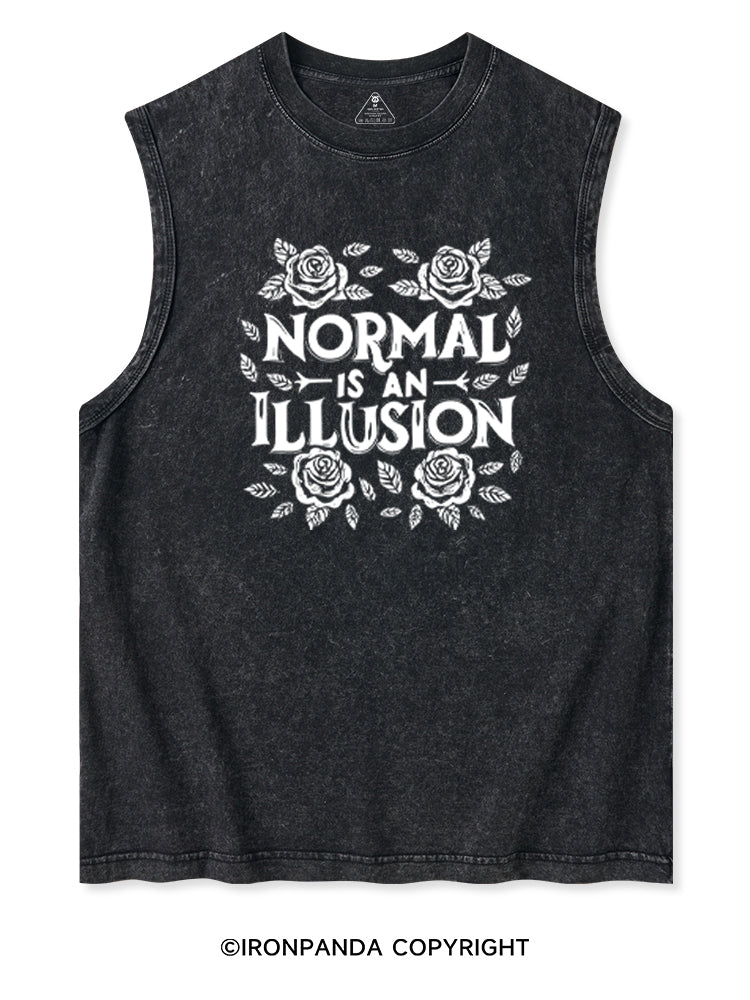 NORMAL IS AN ILLUSION Washed Tank