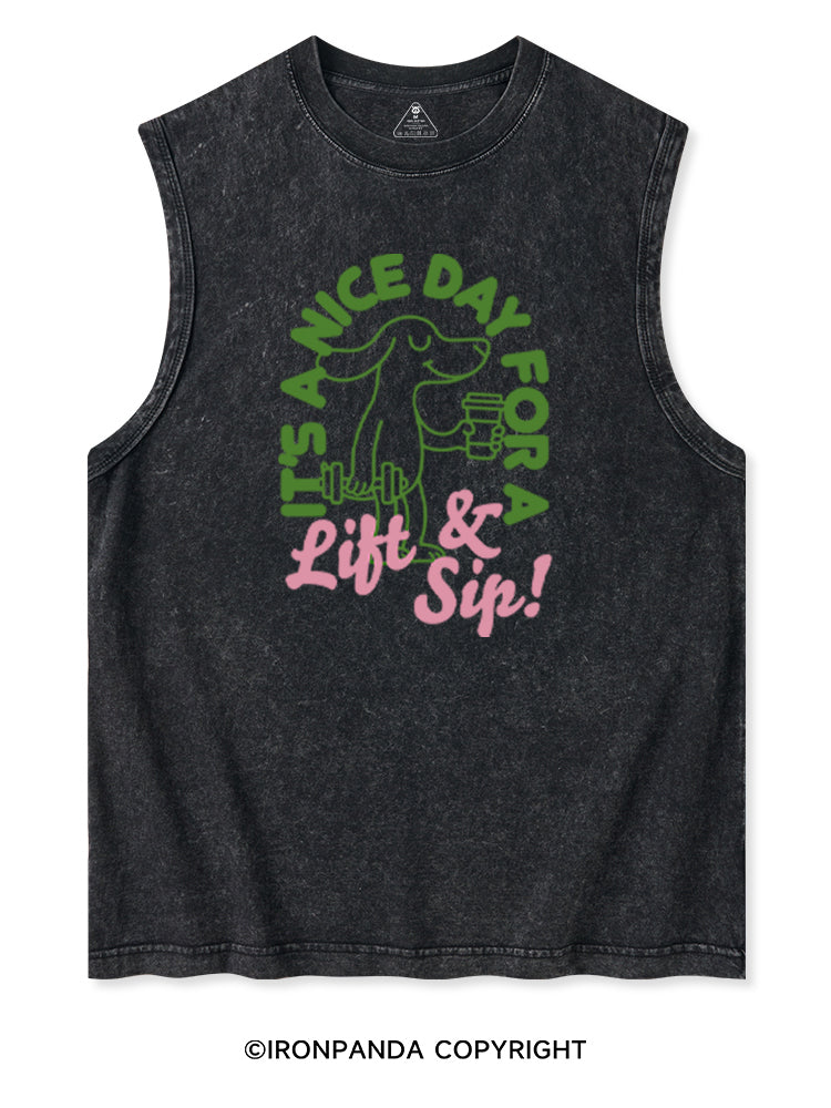 IT'S A NICE DAY FOR A LIFT & SIP! Washed Tank