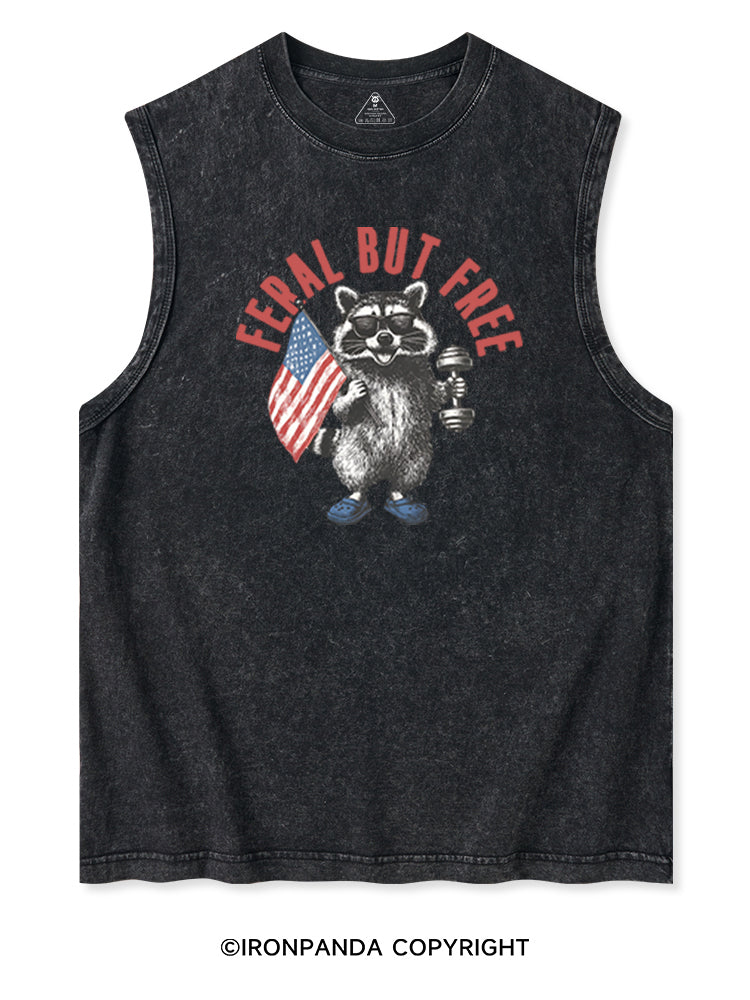 FERAL BUT FREE Washed Tank