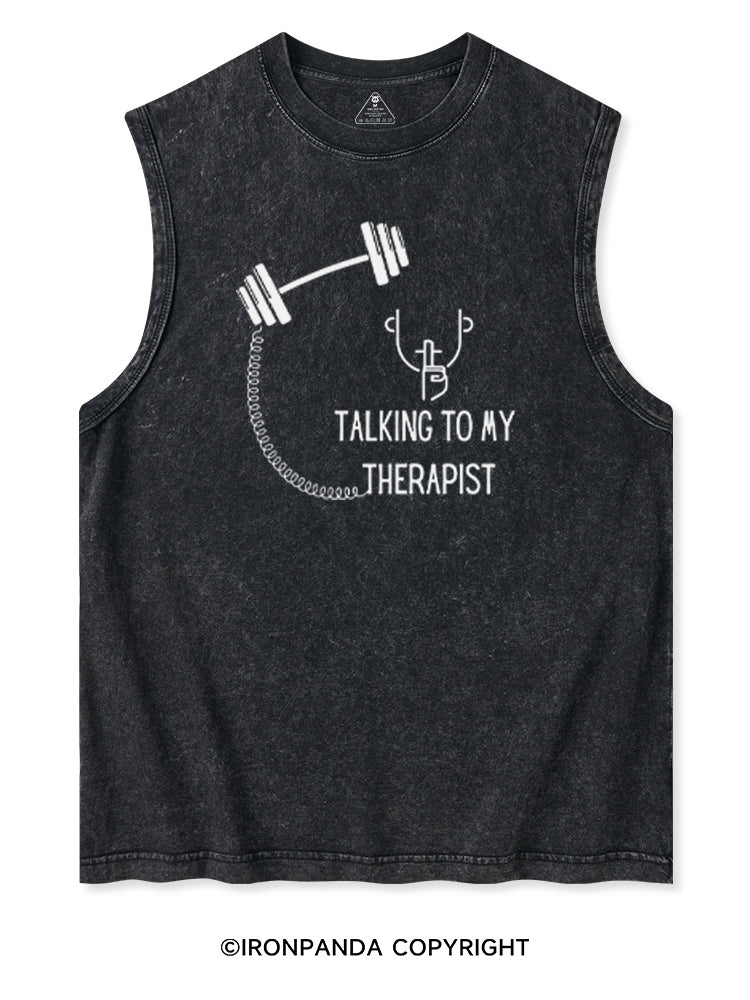 TALKING TO MY THERAPIST Washed Tank