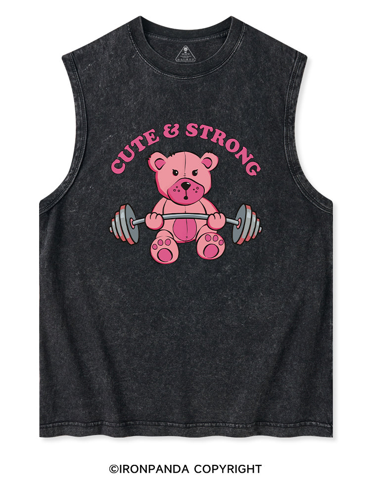 CUTE & STRONG Washed Tank