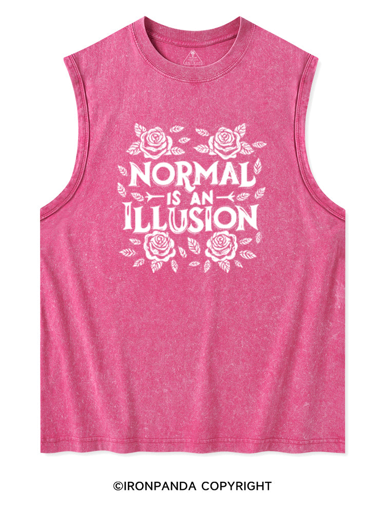 NORMAL IS AN ILLUSION Washed Tank