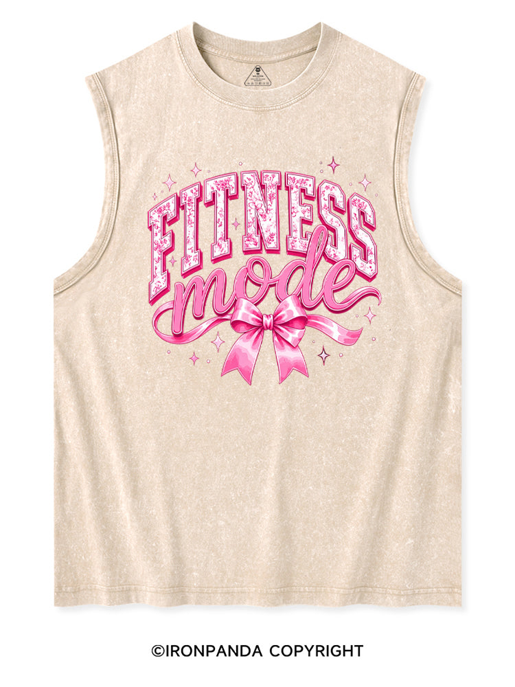 FITNESS MODE PINK GYM Washed Tank