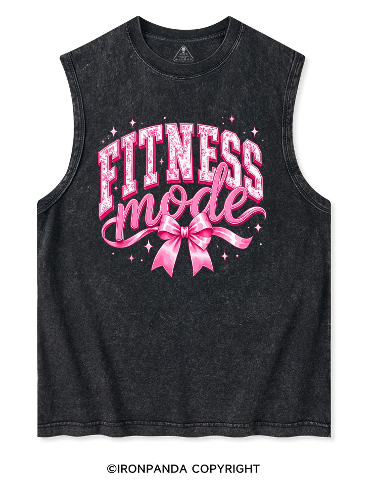 FITNESS MODE PINK GYM Washed Tank