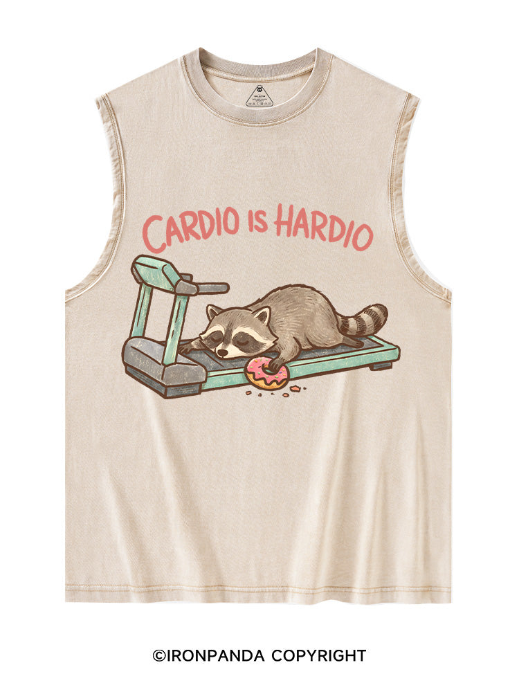 CARDIO IS HARDIO Washed Tank
