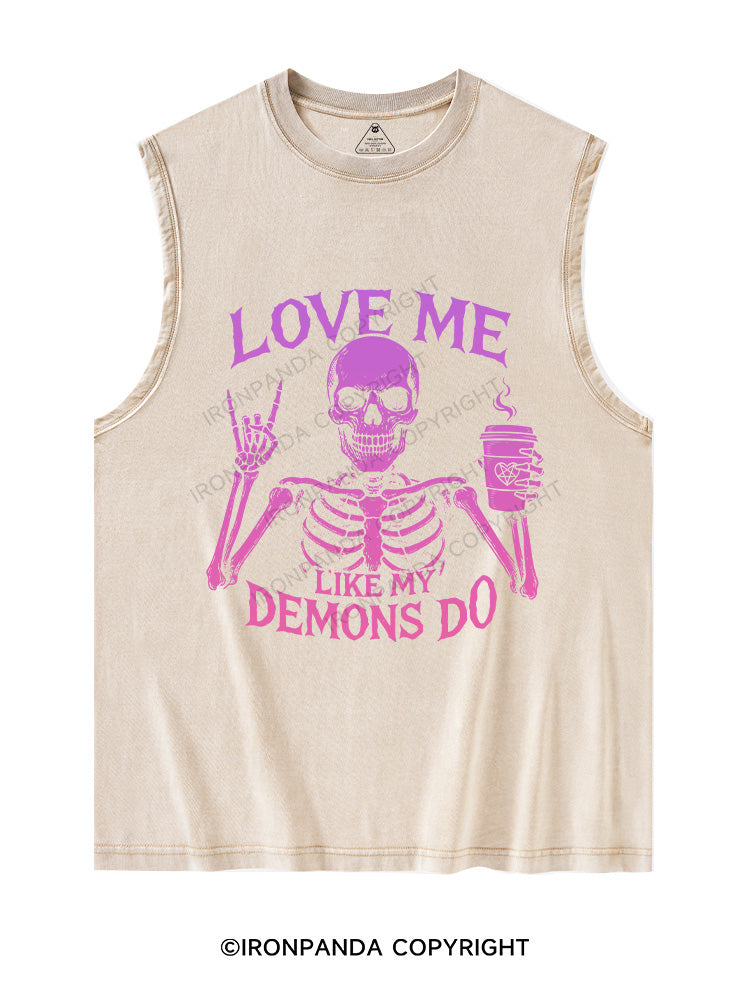 LOVE ME LIKE MY DEMONS DO Washed Tank