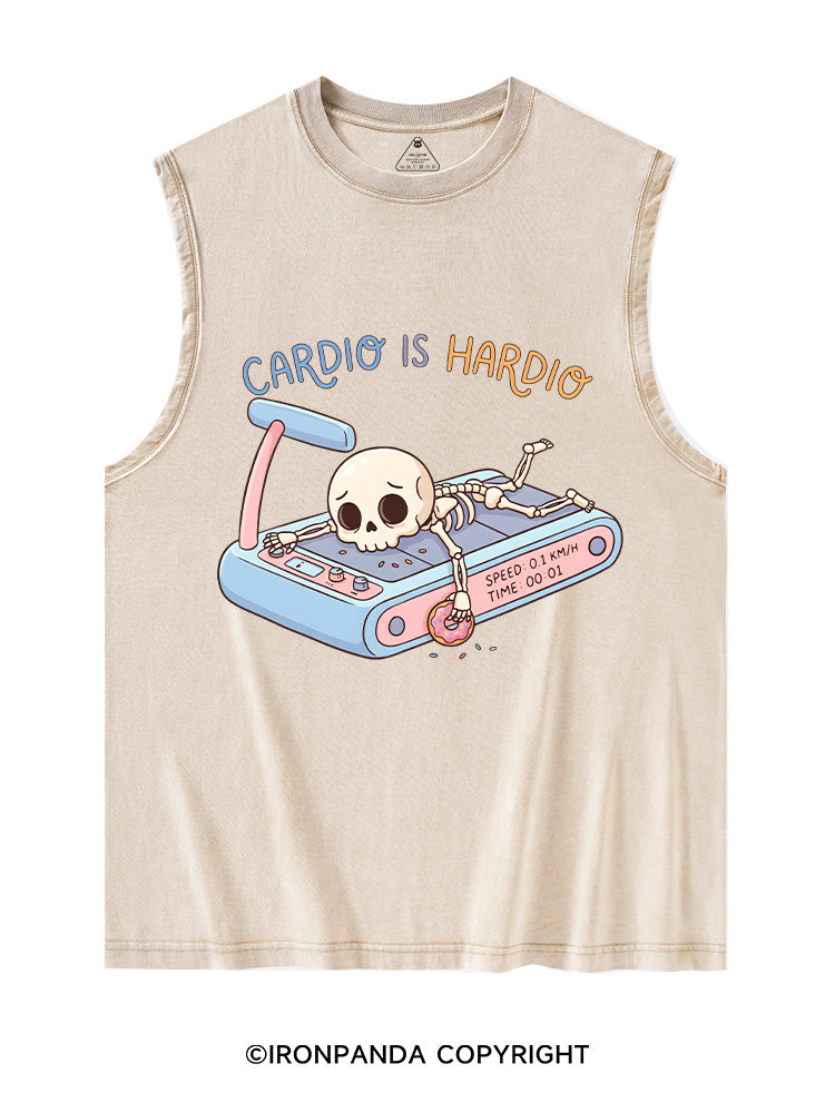 CARDIO IS HARDIO Washed Tank
