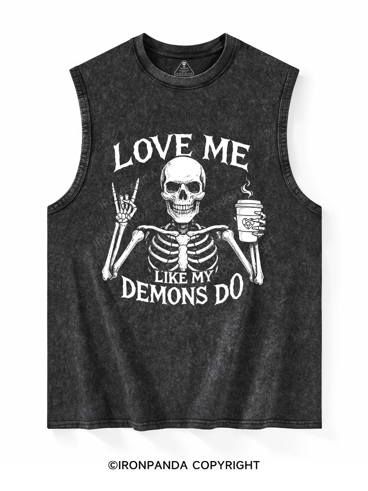 LOVE ME LIKE MY DEMONS DO Washed Tank