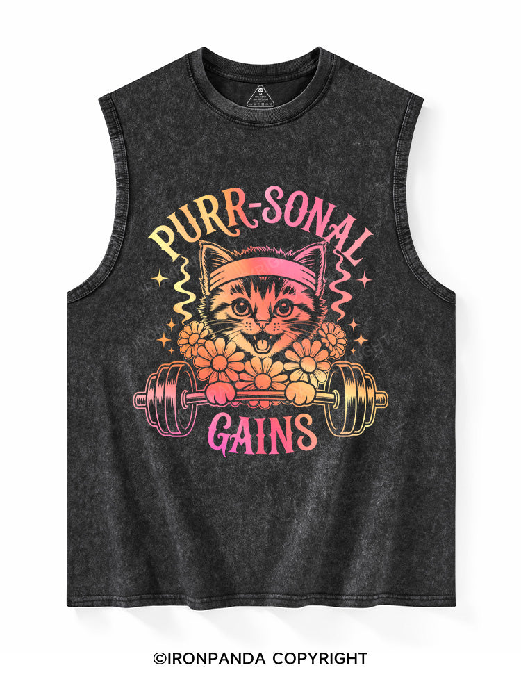 PURR‑SONAL GAINS Washed Tank