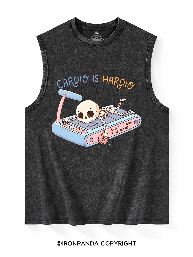 CARDIO IS HARDIO Washed Tank