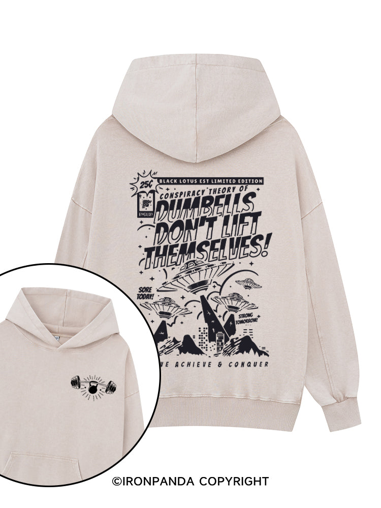 Lift Alien Core Gym Lover Printed Washed Gym Hoodie