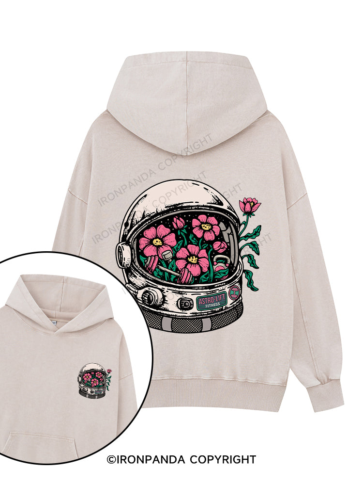 ASTRO‑LIFT Printed Washed Gym Hoodie