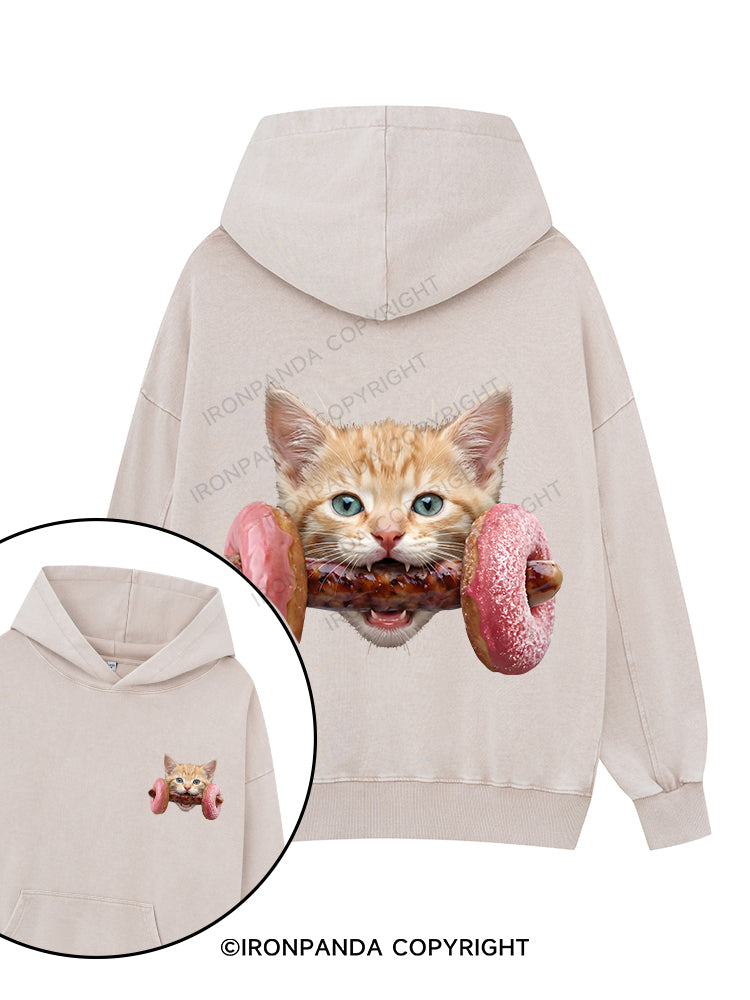 THIS IS MY THERAPY Printed Washed Gym Hoodie