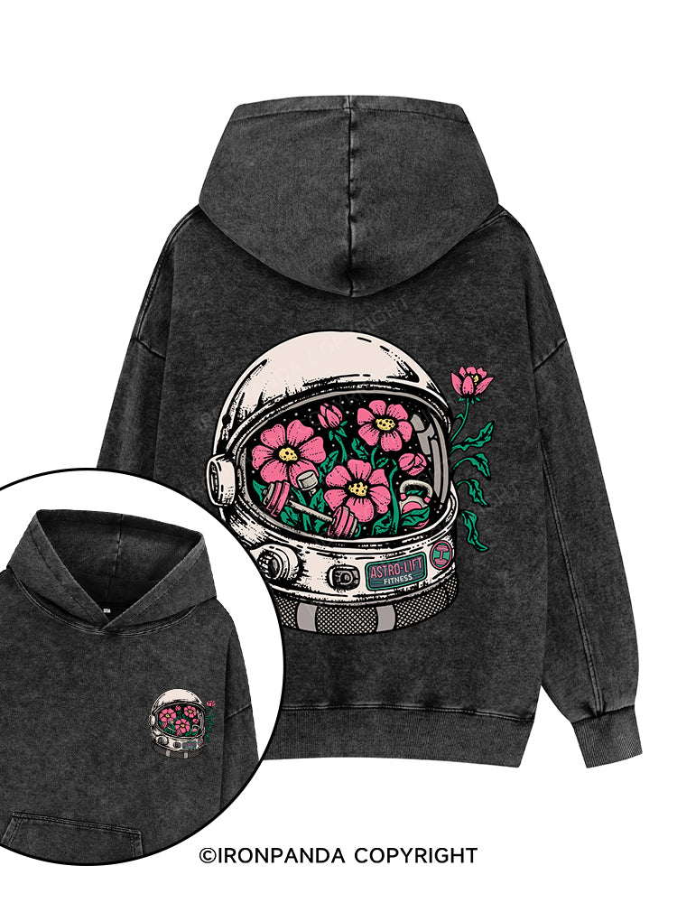 ASTRO‑LIFT Printed Washed Gym Hoodie