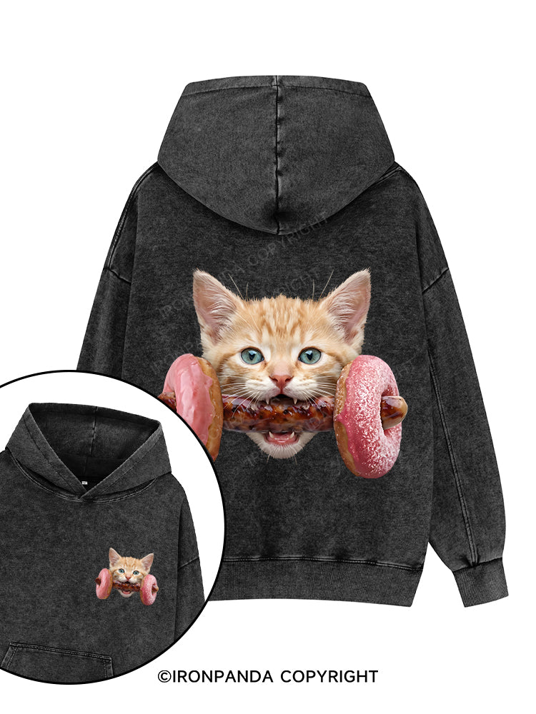 THIS IS MY THERAPY Printed Washed Gym Hoodie