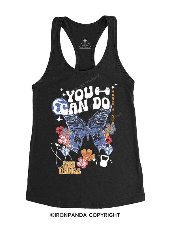 YOU CAN DO HARD THINGS Gym Racerback Tank