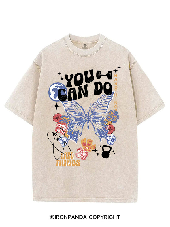 YOU CAN DO HARD THINGS VINTAGE GYM SHIRT