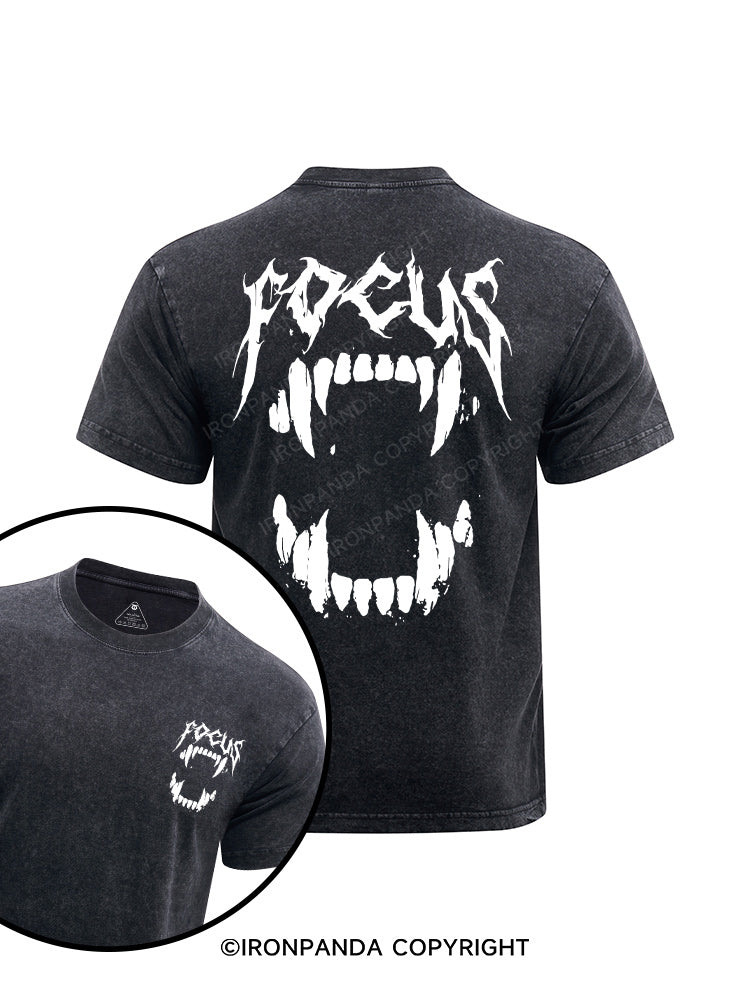 focus printed Washed Gym Shirt