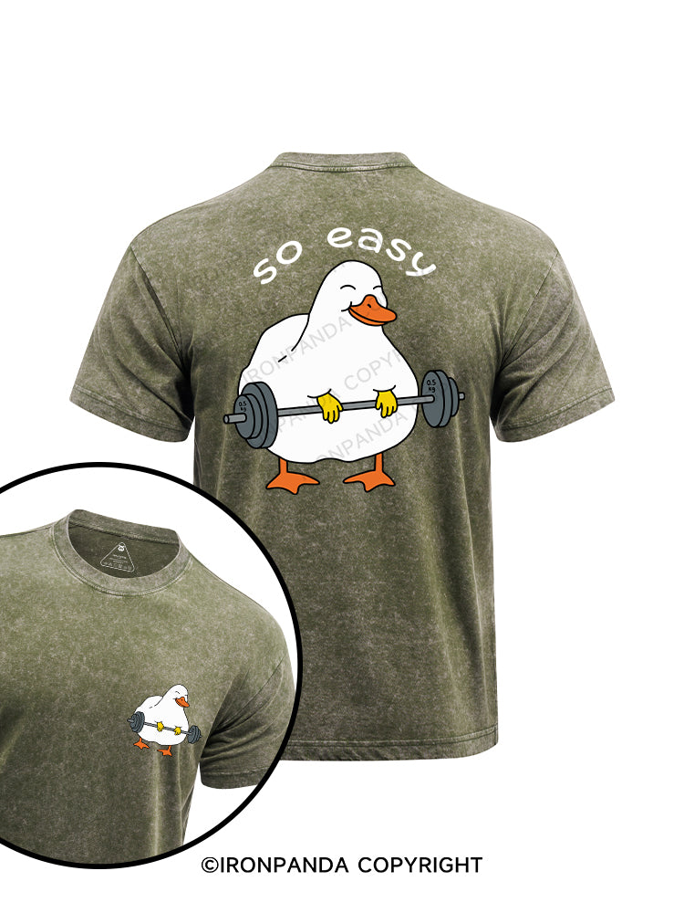 so easy printed Washed Gym Shirt