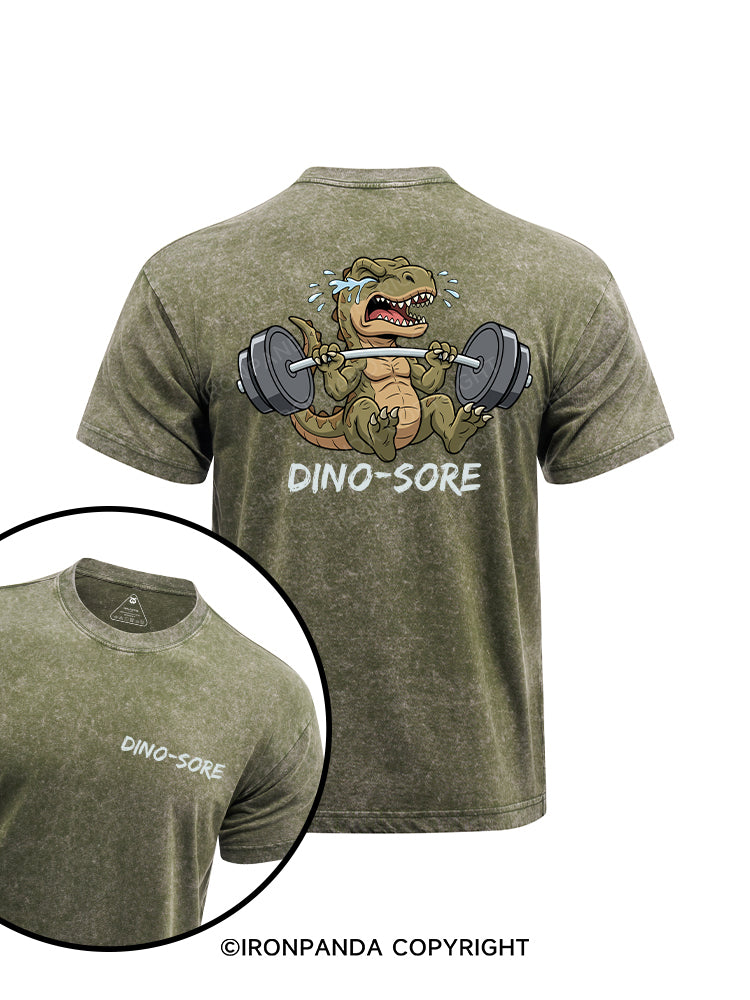 Dino-Sore printed Washed Gym Shirt