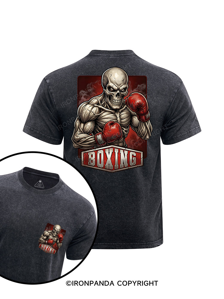 BOXING printed Washed Gym Shirt