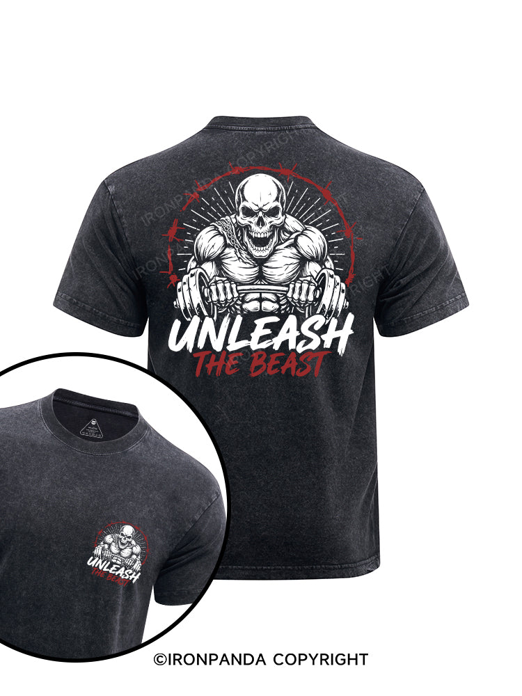 UNLEASH THE BEAST Washed Gym Shirt