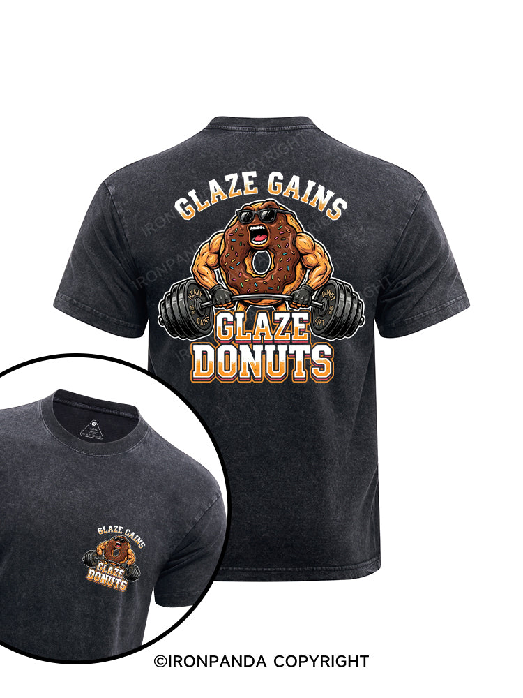 GLAZE GAINS，GLAZE DONUTS Washed Gym Shirt
