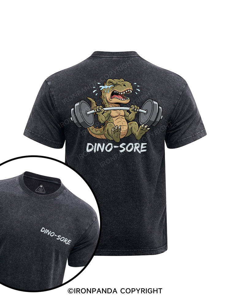 Dino-Sore printed Washed Gym Shirt