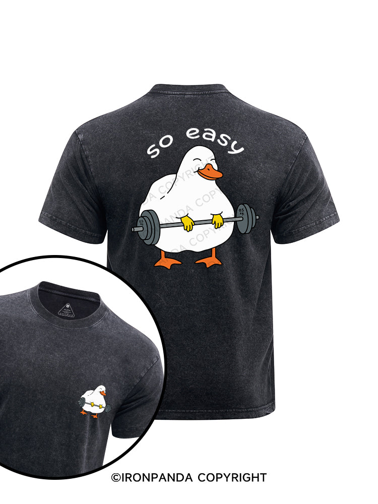 so easy printed Washed Gym Shirt
