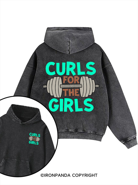 Curls For The Girls Washed Gym Hoodie