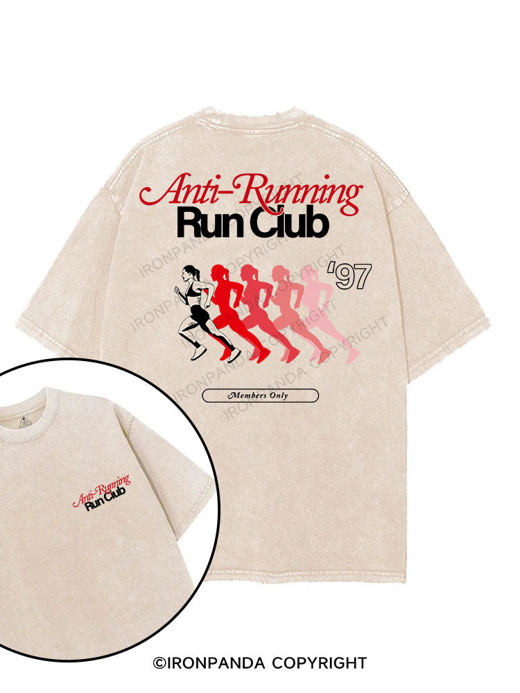 Anti-Running Run Club printed Gym Shirt