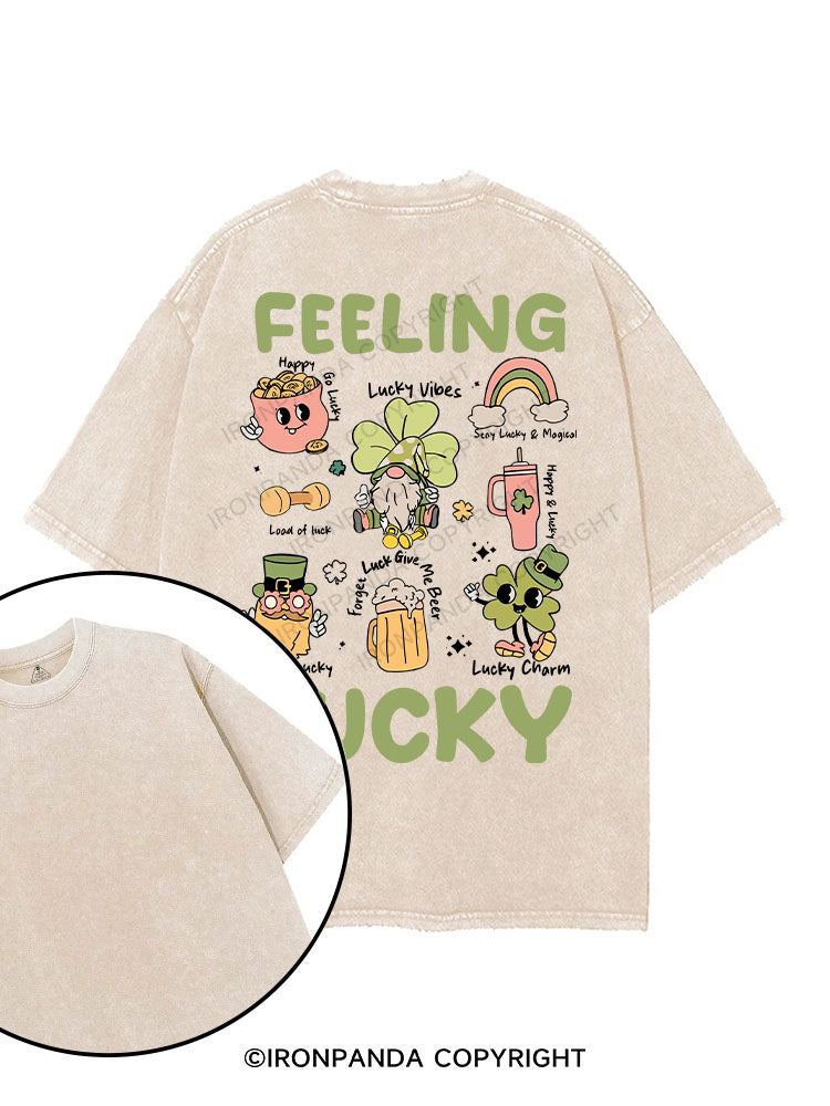 Feeling Lucky printed Gym Shirt