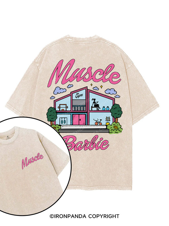 Muscle Barbie printed Gym Shirt