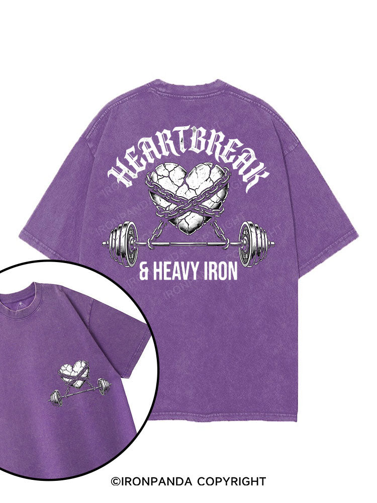 HEARTBREAK & HEAVY IRON printed Gym Shirt