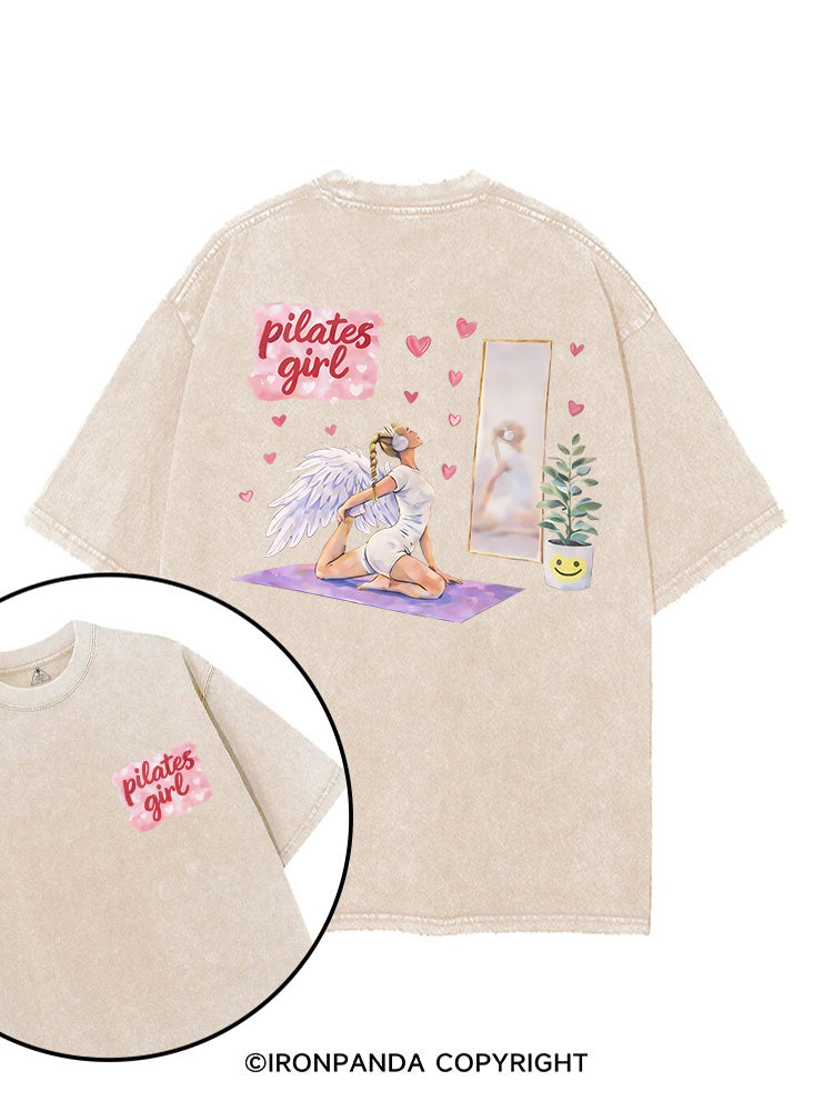 Pilates girl printed Gym Shirt