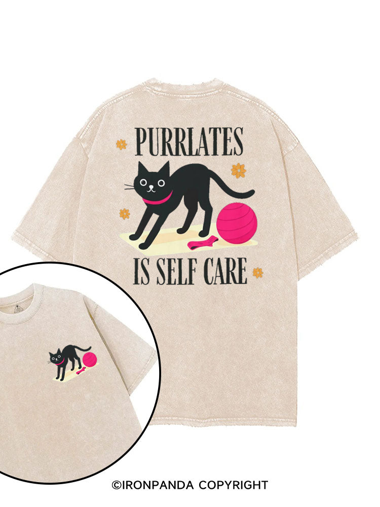 PURRLATES IS SELF CARE printed Gym Shirt