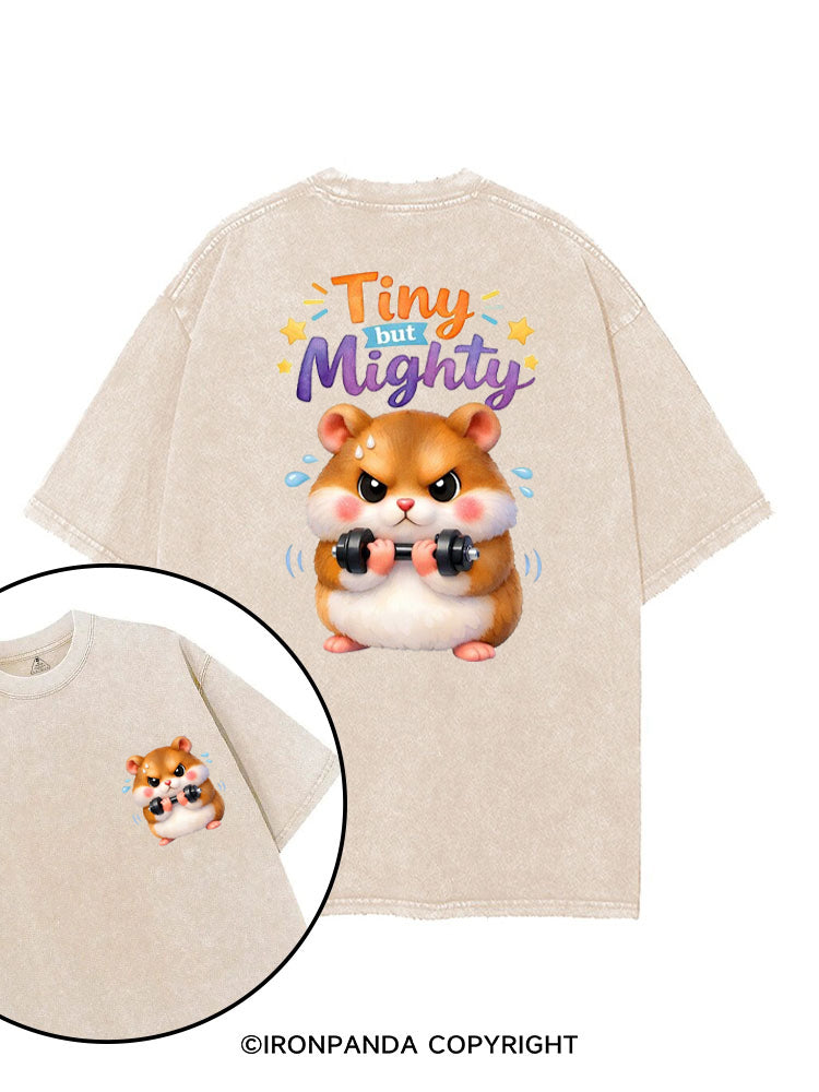 TINY BUT MIGHTY STRONG HAMSTER printed Gym Shirt