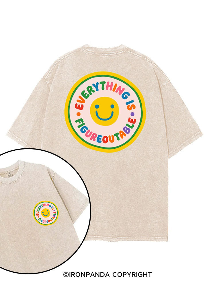 EVERYTHING IS FIGUREOUTABLE GYM SMILE printed Gym Shirt