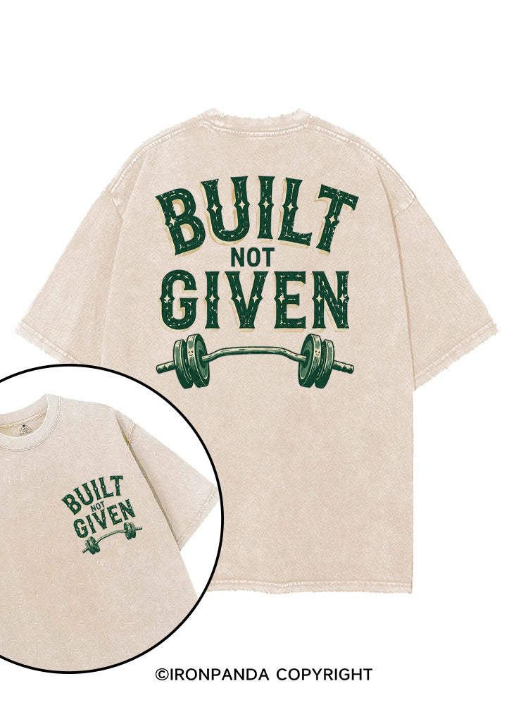 BUILT NOT GIVEN WORKOUT printed Gym Shirt
