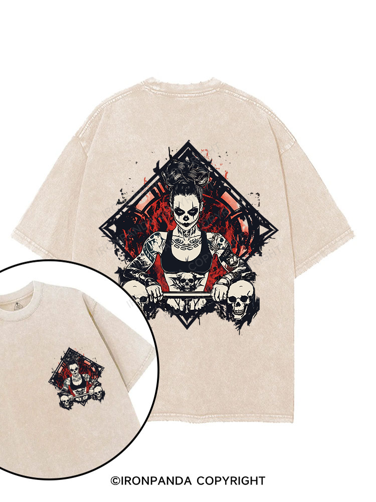 HEAVY LIFTS, DARK VIBES printed Gym Shirt