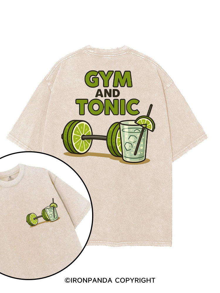 GYM AND TONIC LEMON printed Gym Shirt