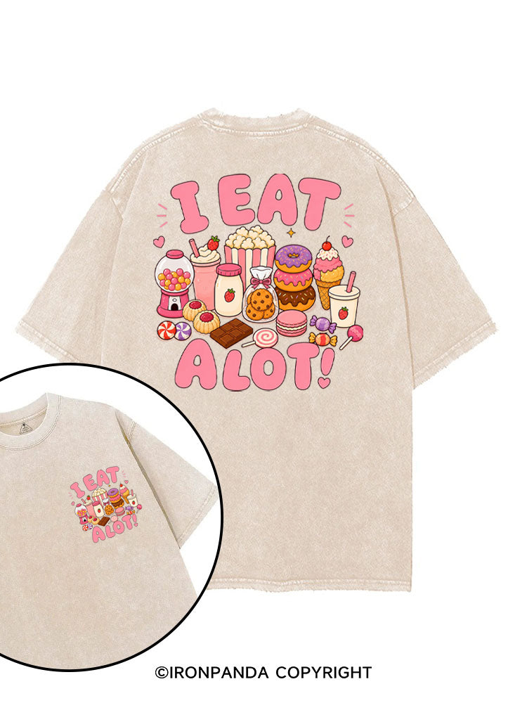 I EAT A LOT! printed Gym Shirt